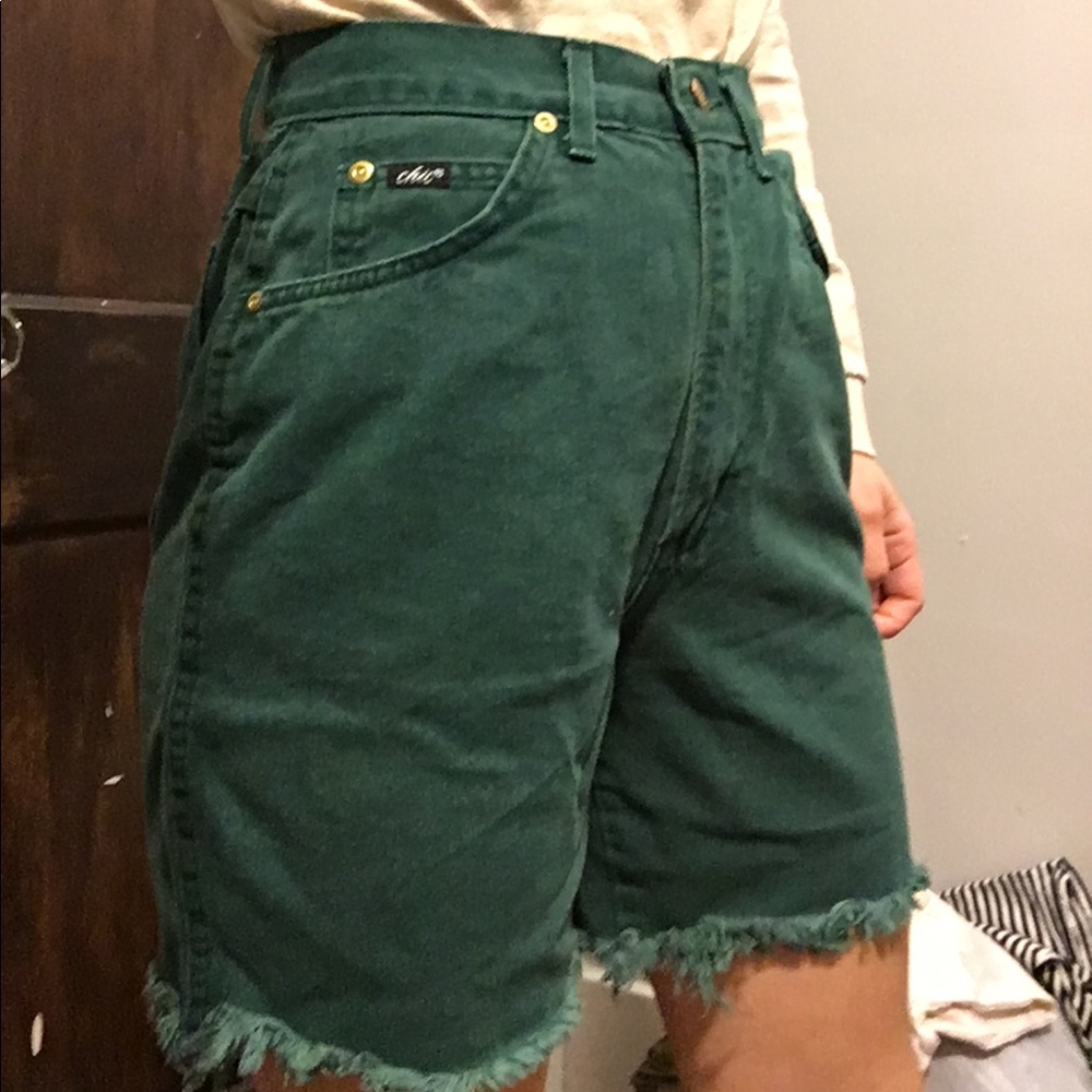 3/$30 Vintage emerald green high waist shorts